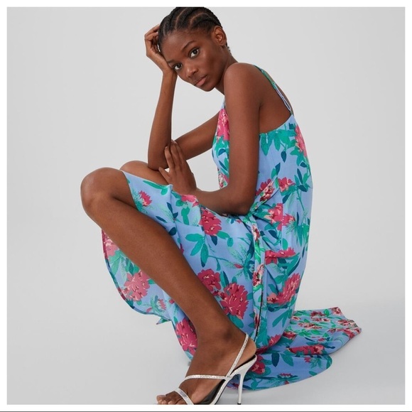 NWT. Zara Floral Print Midi Dress. Size S. - Picture 6 of 7